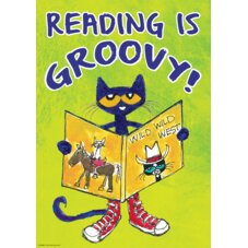 Pete the Cat Reading is Groovy Positive Poster