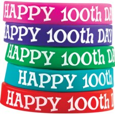 Happy 100th Day Wristbands