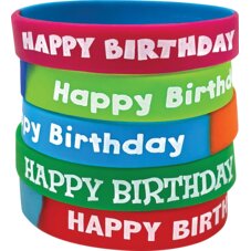 Fancy Happy Birthday Wristbands