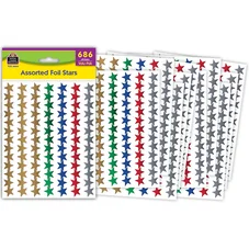 Assorted Foil Stars Stickers Valu-Pak