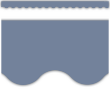 Aegean Blue Scalloped Border Trim