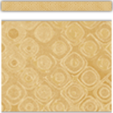 Wonderfully Wild Golden Textile Straight Border Trim