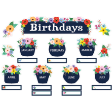 Wildflowers Birthdays Mini Bulletin Board