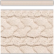 Cable Knit Sweater Straight Border Trim