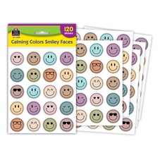Calming Colors Smiley Faces Stickers