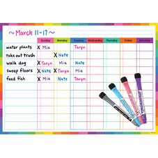 Colorful Dry-Erase Magnetic Task Chart