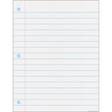 Notebook Paper Write-On/Wipe-Off Chart