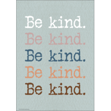 Be Kind. Be Kind. Be Kind. Positive Poster