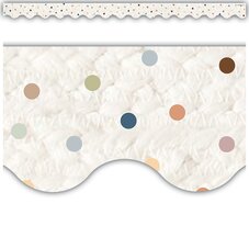 Everyone is Welcome Dots Scalloped Border Trim