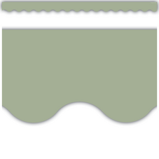 Sage Green Scalloped Border Trim