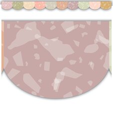 Terrazzo Tones Scalloped Die-Cut Border Trim