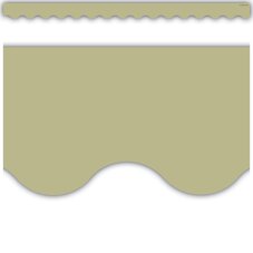 Olive Green Scalloped Border Trim