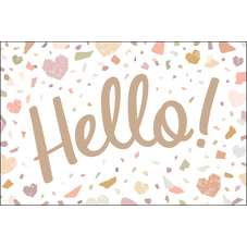 Terrazzo Tones Hello Postcards