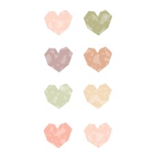 Terrazzo Tones Hearts Mini Stickers