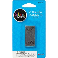Alnico Bar Magnet (2" x 1/2" x 1/4"), Set of 2
