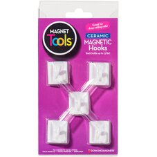 Ceramic Magnetic Hooks, Set of 5