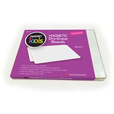 Double-Sided Magnetic Dry-Erase Boards: Blank, Set of 5