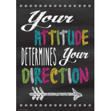 Your Attitude Determines Your Direction Positive Poster