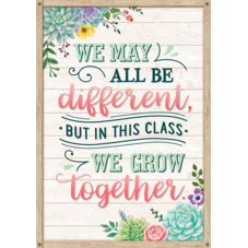 We May All Be Different, but in This Class We Grow Together Positive Poster