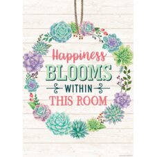 Happiness Blooms Within This Room Positive Poster