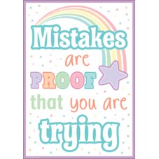 Mistakes Are Proof That You Are Trying Positive Poster