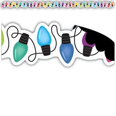 Colorful Holiday Lights Magnetic Border