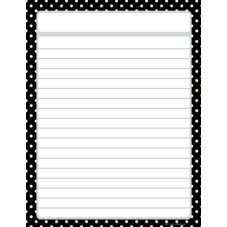 Black Polka Dots Lined Chart