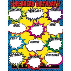 Superhero Birthday Chart