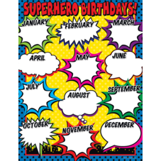 Superhero Birthday Chart