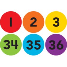 Spot On Carpet Markers Numbers 1-36 - 4"