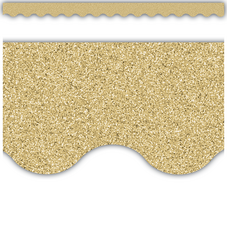 Gold Glitz Scalloped Border Trim