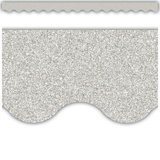 Silver Glitz Scalloped Border Trim