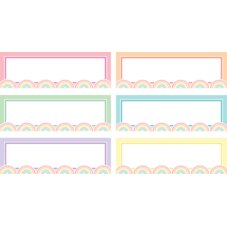 Pastel Pop Rainbow Labels Magnetic Accents