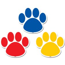 Colorful Paw Prints Magnetic Accents