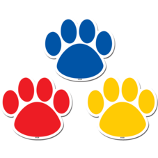 Colorful Paw Prints Magnetic Accents