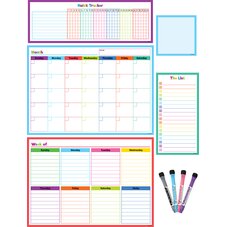 Colorful Dry-Erase Magnetic Calendar Set