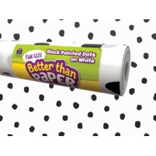 Fun Size Black Painted Dots on White Better Than Paper Bulletin Board Roll