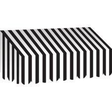 Black & White Stripes Awning