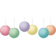 Pastel Pop 8" Hanging Paper Lanterns