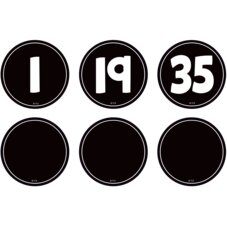 Black and White Numbers Magnetic Accents