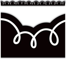 Black with White Squiggles Magnetic Border