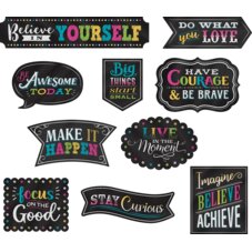 Clingy Thingies Chalkboard Brights Positive Sayings Accents