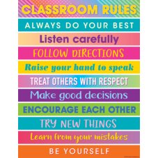 Colorful Vibes Classroom Rules Chart