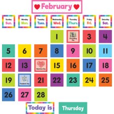 Colorful Calendar Pocket Chart Cards