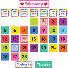 Colorful Calendar Pocket Chart Cards