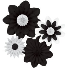 Black and White Paper Flowers