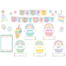 Pastel Pop Happy Birthday Mini Bulletin Board