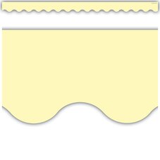 Pastel Yellow Scalloped Border Trim