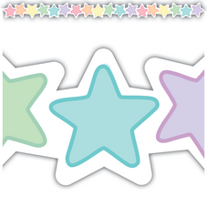 Pastel Pop Stars Die-Cut Border Trim