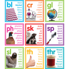 Colorful Photo Cards Digraphs and Blends Bulletin Board